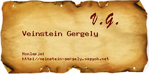 Veinstein Gergely névjegykártya